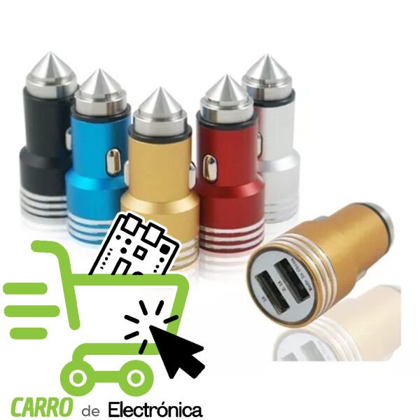 PLUG IN USB DOBLE ALUMINIO
