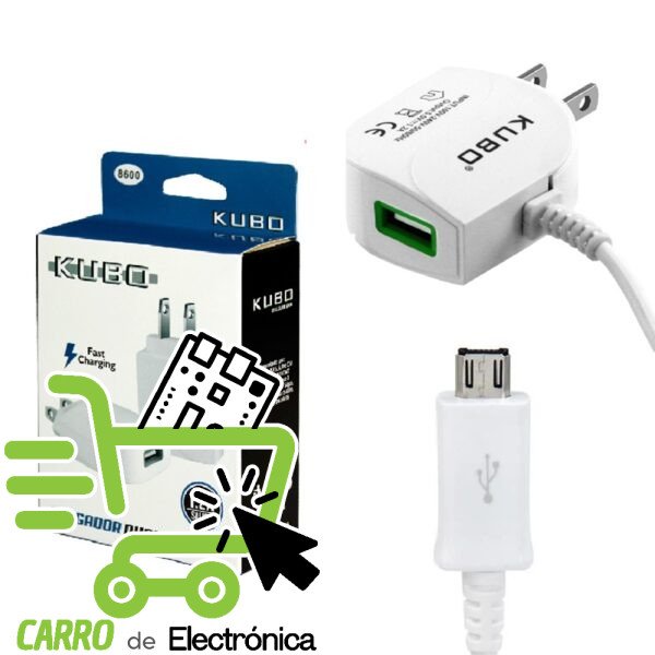 CARGADOR KUBO FAST 1.2A V8