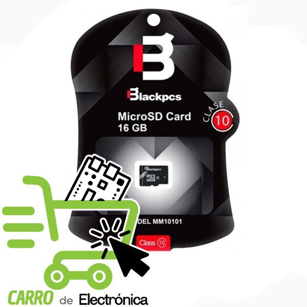 MEMORIA MICRO SD 16 GB BLACKPCS