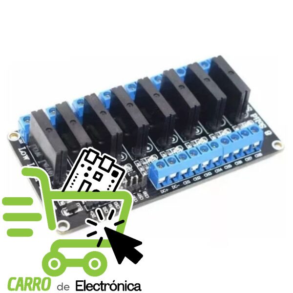 MODULO RELEVADOR DE ESTADO SOLIDO 8 CANALES 5V
