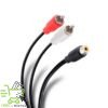 CABLE AUDIO 2 PLUG RCA - 1 JACK RCA 15 CM