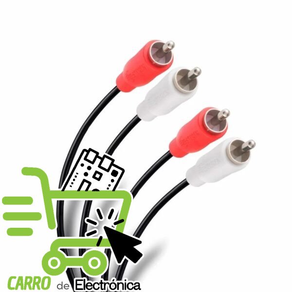 CABLE AUDIO 2 PLUG RCA - 2 PLUG RCA 90CM