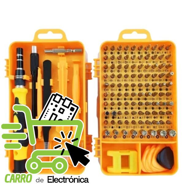 KIT DE 115 HERRAMIENTAS DE REPARACION ELECTRONICA