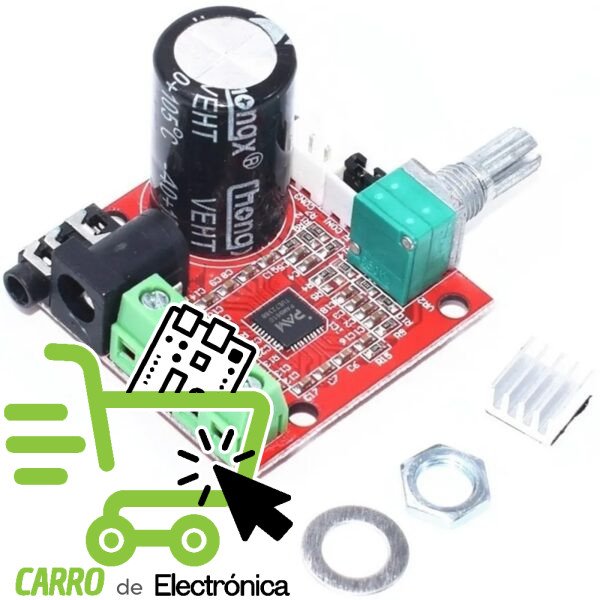 MODULO AMPLIFICADOR DE AUDIO PAM8610, 12V,2X10W, CLASE D