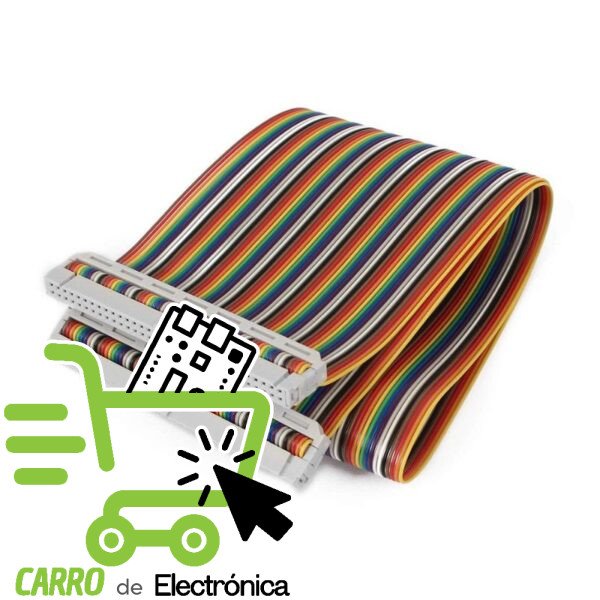 CABLE EXTENSION GPIO 40 PINES, 20 CM