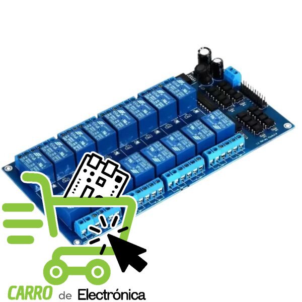 MODULO RELEVADOR 16 CANALES 12V
