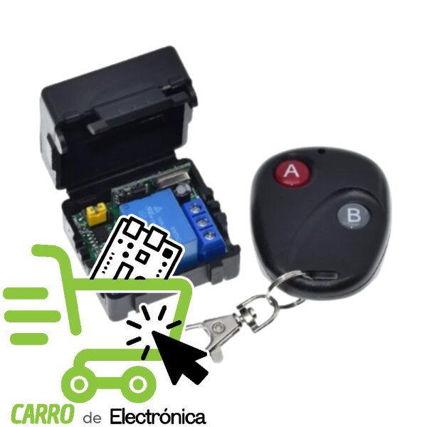 KIT CONTROL Y RECEPTOR RF 433MZ COCHERA, 5V