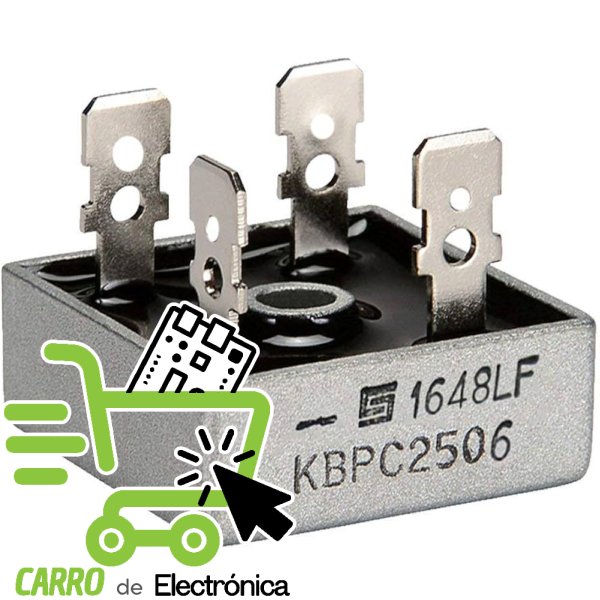 PUENTE RECTIFICADOR KBPC2506, 25A 600V