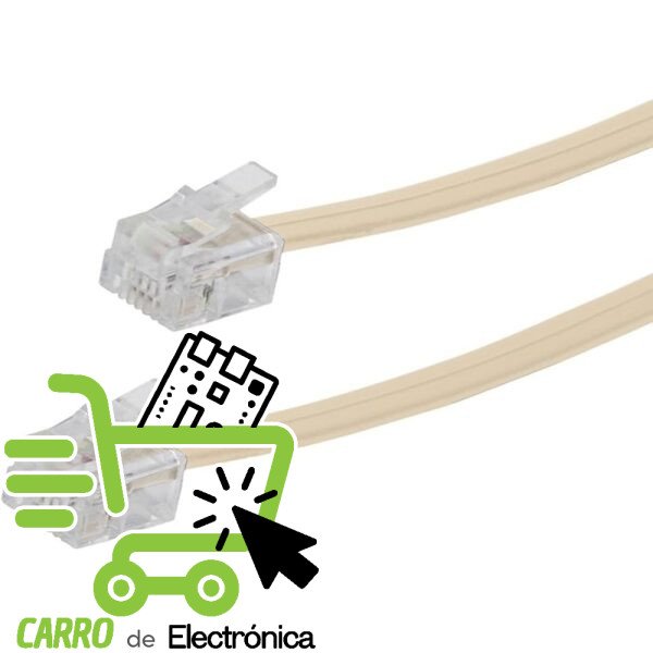CABLE PLUG RJ11 PARA EXTENSION DE TELEFONO