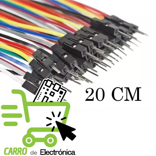 PAQUETE DE 40 PZAS CABLE DUPONT 20CM