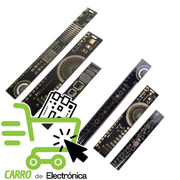 KIT 3 REGLAS PARA DISEÑO PCB (VDISEÑO EN DOBLE CARA)