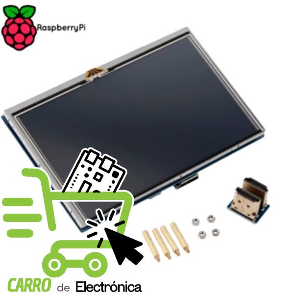 PANTALLA LCD TOUCH 5" PARA RASPBERRY