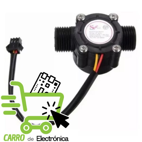 SENSOR DE FLUJO, CAUDALIMETRO YF-S201, 1-30L/MIN, 12V