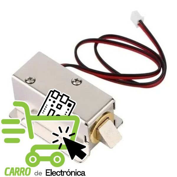 CERRADURA ELECTRICA, SELENOIDE, 12V 0.8A
