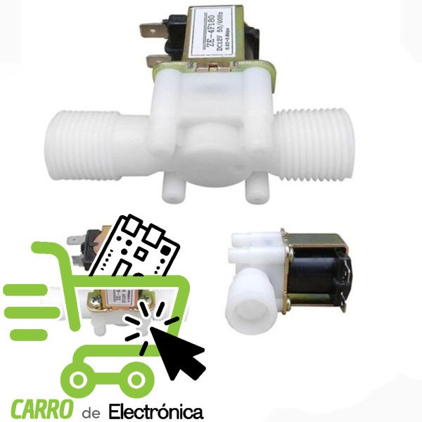 ELECTROVALVULA PARA LIQUIDOS 1/2" 12V DC