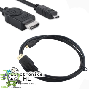 CABLE DE VIDEO MICRO HDMI A MDMI 1.5M PARA RASPBERRY
