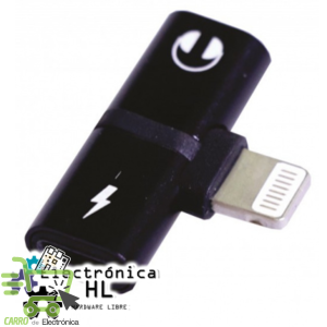 ADAPTADOR TIPO IPHONE PARA CARGA Y AUDIFONOS