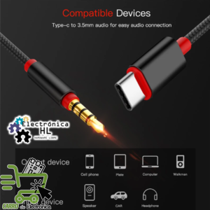 ADAPTADOR TIPO C A AUXILIAR 3.5MM