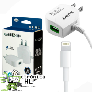 CARGADOR KUBO FAST 1.2A IPHONE 5