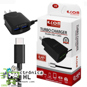 CARGADOR TURBO FAST 2.4A TIPO C