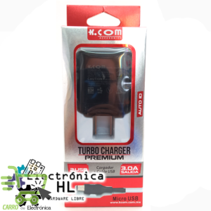 CARGADOR 3A USB 2 EN 1 V8