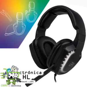 DIADEMA GAMER BALAM RUSH MAGMA ALAMBRICO USB 3.5MM