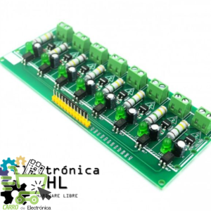 MODULO OPTOACOPLADOR AC 110V, 220V, 8 CANALES
