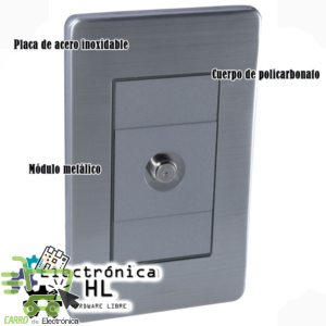 PLACA CON TOMA PARA TV