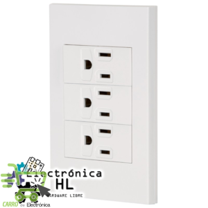 PLACA CON 3 CONTACTOS  ATERRIZADO