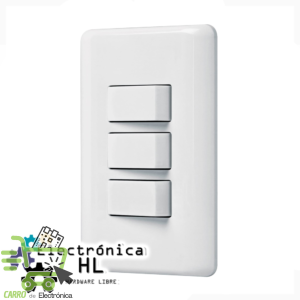 PLACA CON 3 INTERRUPTORES SENCILLOS