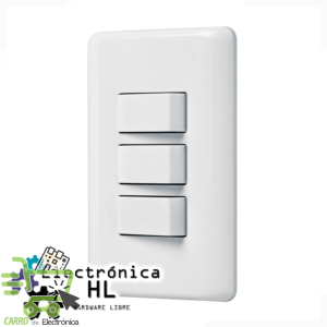 PLACA CON 3 INTERRUPTORES SENCILLOS
