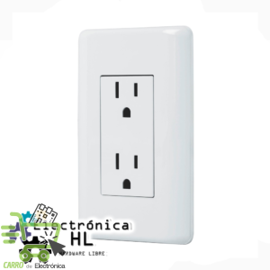 PLACA CON CONTACTO DUPLEX POLARIZADO Y ATERRIZADO