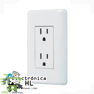 PLACA CON CONTACTO DUPLEX POLARIZADO Y ATERRIZADO