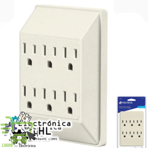 MULTICONTACTO DE PARED 6 ENTRADAS