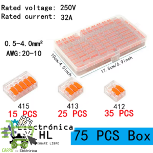 KIT 75 CONECTORES ELECTRICOS