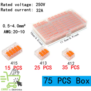 KIT 75 CONECTORES ELECTRICOS