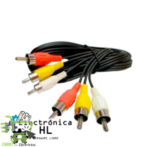 CABLE AUDIO Y VIDEO 3 PLUGS RCA 3.6M