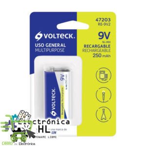 PILA RECARGABLE 9V 250 MAH