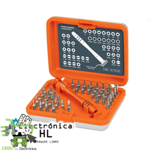 KIT DE DESARMADORES JOYERO, 42 PIEZAS