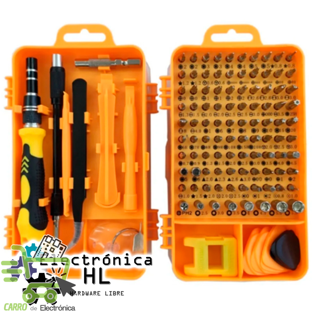 KIT DE 115 HERRAMIENTAS DE REPARACION ELECTRONICA