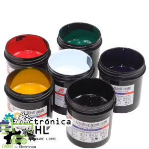 RESINA PCB TINTA DE MASCARA ANTISOLDADO, CURADO LUZ UV, 100G