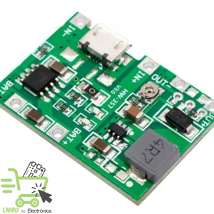 CARGADOR DE PILA LIPO/ LI-ION TP4056 CON BOOST STEP UP