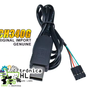 CONVERTIDOR USB A TTL CH340G CON CABLE