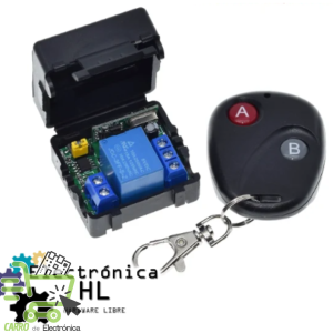 KIT CONTROL Y RECEPTOR RF 433MZ COCHERA, 12V