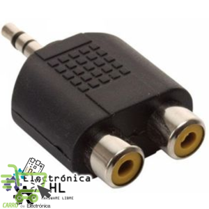 ADAPADOR 2 JACK RCA A PLUG 3.5 ESTEREO