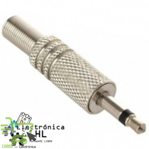 PLUG 3.5MM MONOAURAL METALICO CON RESORTE