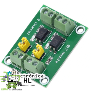 MODULO OPTOACOPLADOR PC817 2 CANALES
