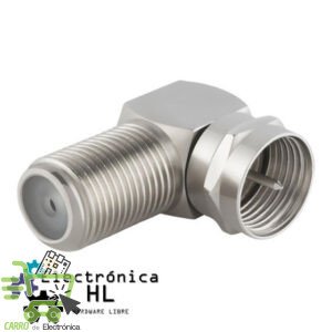 ADAPTADOR TIPO F 90º JACK A PLUG, ADAPTADOR COAXIAL
