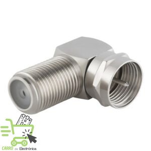 ADAPTADOR TIPO F 90º JACK A PLUG, ADAPTADOR COAXIAL