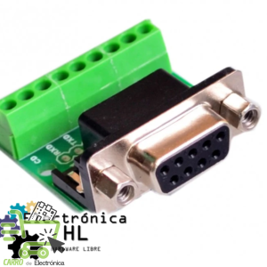 MODULO CONECTOR D-SUB DB9 RS232 HEMBRA